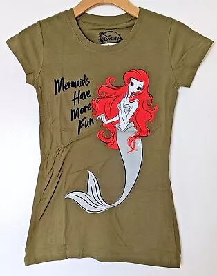 Womens Walt Disney The Little Mermaid Ariel T-shirt Graphic Tee Licensed • $19.99