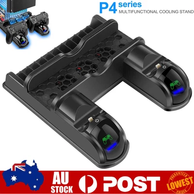 $33.89 • Buy 3IN1 For PS4/ PS4 Pro Controller Console Vertical Cooling Stand Charging Station