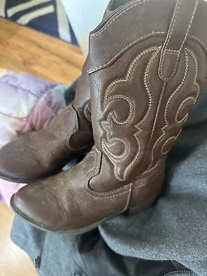 Cat And Jack Montana Girl's Western Boots Size 1 • $10
