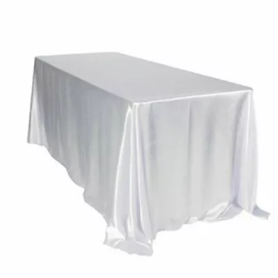 Satin Tablecloth Rectangular Table Cover For Kitchen Wedding Dining Xmas Decor • $17.48