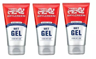 Brylcreem Original Mens Grooming Wet Look Gel 150ml X 3 • £9.83