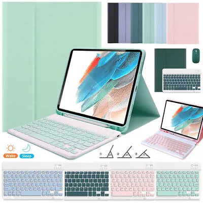 Bluetooth Keyboard With Mouse Case For Samsung Galaxy Tab A8 A7 S6 Lite Tablet • £23.74