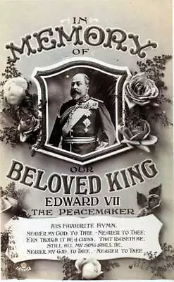 British Royalty Circa 1910 In Memoriam Card For The Beloved King Vii Old Photo • £5.58