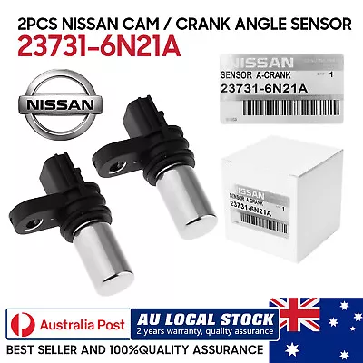 2* NEW Cam / Crank Angle Sensor Fits NISSAN X-TRAIL T30 QR25DE 2.5L XTRAIL 02-06 • $63.98