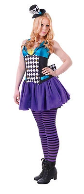 £12.99 • Buy Girls Alice In Wonderland Mad Hatter Fancy Dress With Hat Costume Outfit 11-12