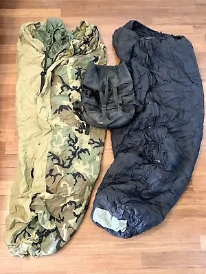 USGI Sleep System Woodland IMSS 4 Piece Military Sleeping Bag ECW VG Condition • $240