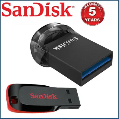 $8.99 • Buy USB Flash Drive 3.1 / 2.0 SanDisk Ultra Dual 32GB 64GB 128GB 512GB Memory Stick