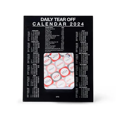 Daily Tear Off With Quote Desktop Or Wall Calendar Planner Organiser 2024 • £9.99