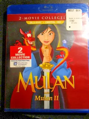 Mulan / Mulan II: 2-Movie Collection (Blu-ray 2017) Brand New** Disney !! • $9.09