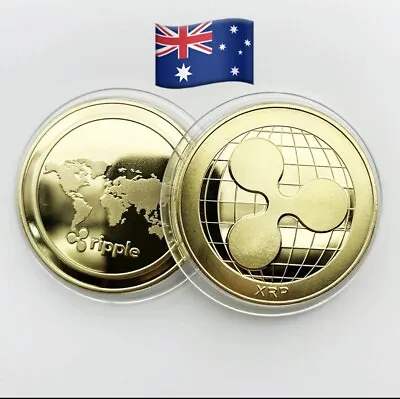 Gold Plated Ripple Coin Commemorative Collectors Coin XRP Like Bitcoin • $4.65