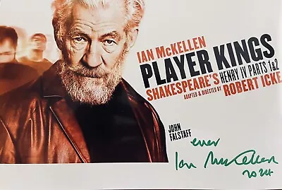 Sir Ian McKellen Signed ‘Player Kings’ Photograph / Gandalf / Lord Of The Rings • £80