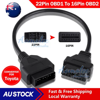 22Pin OBD1 To 16Pin OBD2 Converter Adapter Cable For Toyota Diagnostic Scanner • $13.95