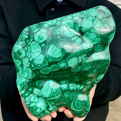 8.38LB Natural Glossy Malachite Transparent Cluster Rough Mineral Sample • $3.25