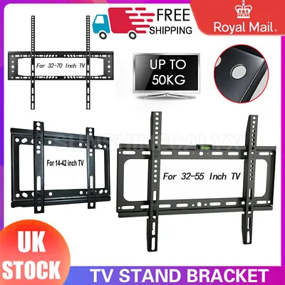 Slim TV Wall Bracket Mount For 32 40 42 50 55 60 65 70 Inch Plasma LED LCD • £6.69