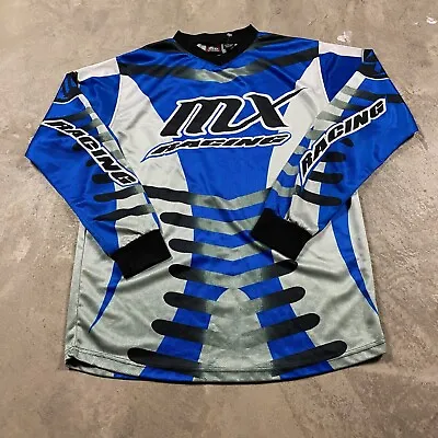 90s Y2K VTG MX RACING Jersey Youth XL Dirt Bike MX Motocross Boys White Adult S • $15.99