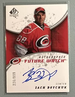 2008-09 SP Authentic Future Watch Rookie Autograph #203 ZACH BOYCHUK 226/999 RC • $7.99