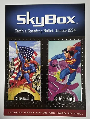 Skybox 1994 Superman Promo Card The Man Of Steel Platinum Series Premium Edition • $4