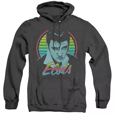 ELVIS PRESLEY NEON KING Licensed Hooded Sweatshirt Heather Hoodie SM-3XL • $47.95