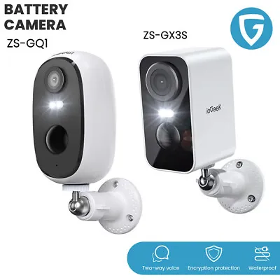 IeGeek Battery Security Camera System Wifi CCTV 1296P Outdoor Color Night Vision • $55.99