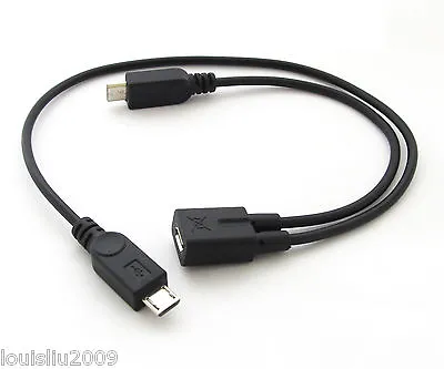1pc Micro 5pin USB Female To 2 X Male Dual Micro Male Adapter Convert Cable • $1.83