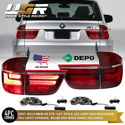 $409.96 • Buy Plug&Play LCI OE Facelift Style Light Bar LED Tail Lights 4PCS For 07-13 BMW E70