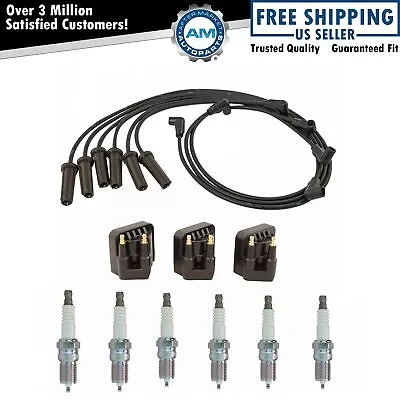 Complete Engine Ignition Coil Spark Plug & Wire Kit Set For Buick Chevy Pontiac • $88.82