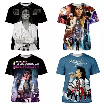 Classical Michael Jackson 3D Print T-Shirt Women/Men‘s Casual Short Sleeve  • £5.99