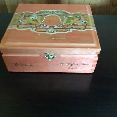My Father MF LaOpulencia Wooden Cigar Box Humidor W/ Clasp Hinged 7 5/8”X7”X3” • $21.90
