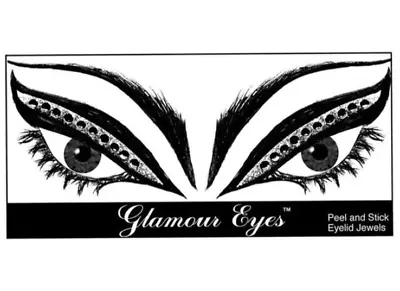 New Manic Panic Glamour Eyes Silver Black Rhinestone Eyelid Jewels Vegan Raver • $9.99