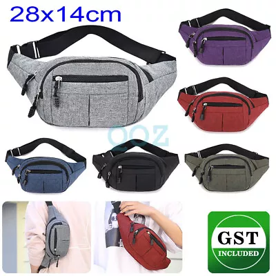 $12.53 • Buy Unisex Waist Bum Bag Men Women Fanny Pack Holiday Travel Money Belt Pouch Wallet