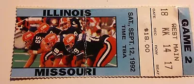 1992 Illinois Missouri Ticket Stub Football • $7.99