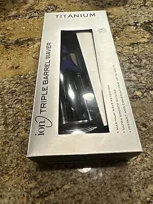 Ion Titanium Triple Barrel Waver 3/4 Inch Curling Iron New • $35