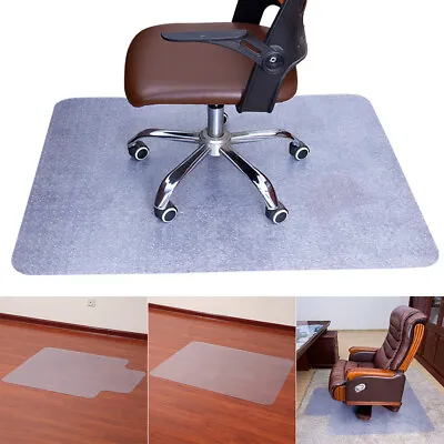 Home Office Desk Chair Mat Carpet Hard Wood Laminate Floor Protector PVC Plastic • £17.95