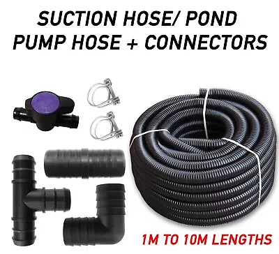 Smooth Bore Dust Suction Hose Corrugated Extraction Pipe Connectors & Clips • £8.49