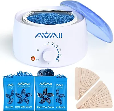 AVAII Wax Warmer Wax Hair Removal Wax Machine Waxing Set W/ 4 X 100 G Wax Beads • $23.99
