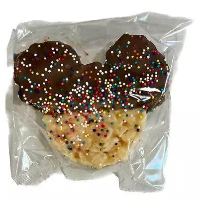 Disney Park Individual Crisped Rice Cereal Treat Mickey Icon Chocolate Dip 2.5oz • $9.95