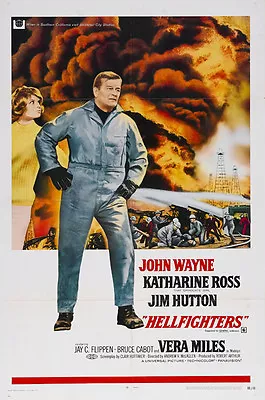 Hellfighters John Wayne Vintage Movie Poster Print  • $6.49