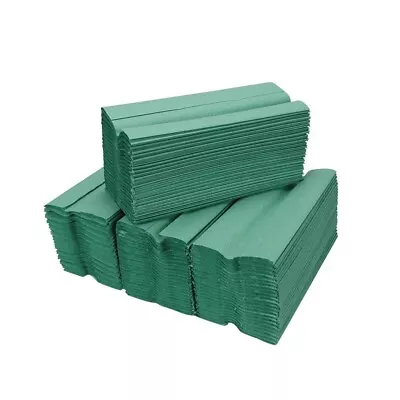 1 Ply C Fold Paper  Hand Towels - Green • £21.99