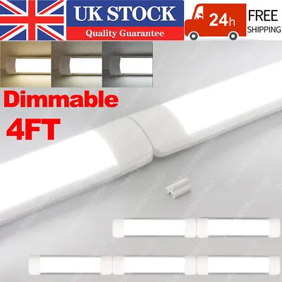 4FT 120CM LED Batten Tube Light Fluorescent Strip Lights Slim Fitting Daylight • £13.90