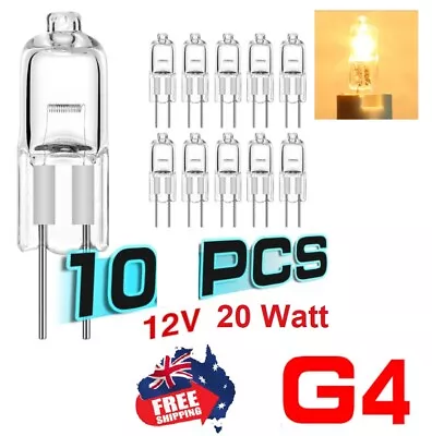 10 X Ultra Bright G4 Halogen Warm White 12V 20W Lamp Light Bulb Caravan Kitchen  • $11