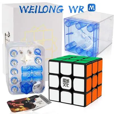 MoYu Weilong WR M Magnetic 3X3X3 Black Magic Speed Cube Ship From USA • $34.50