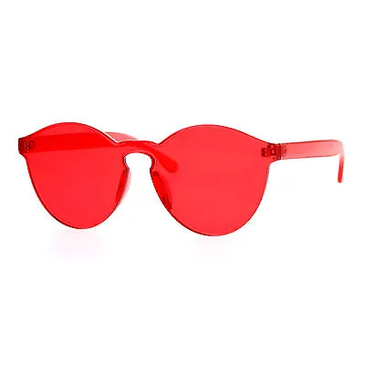 Rimless Flat Lens Sunglasses One Thick Translucent Round Lens Frame • $13.95