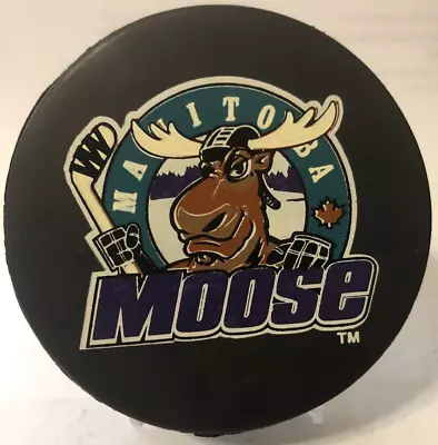 Manitoba Moose- IHL Logo Ravens Athletic - Viceroy Canada Puck • $14.99