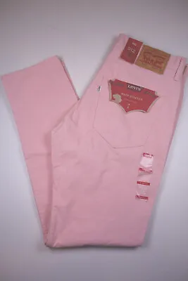 LEVI'S STRAUSS & CO 512 Pink Warp Stretch Slim Fit Tapered Fit Jeans NEW 34x32 • $33.99