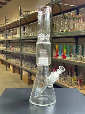 $49.99 • Buy 16  Inch Glass Water Pipe Bong - Matrix Perc - Pink - USA