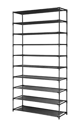 $24.90 • Buy Artiss Shoe Rack 10 Tier Shelves Shoes Cabinet Storage 50 Pairs Steel Stand
