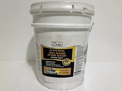 RV Flex Repair 100%Silicone RV Roof Sealant EPDM Rubber Coating Waterproof 5 Gal • $489.95