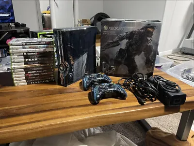 $175 • Buy Xbox 360 Halo 4 Limited Edition 320GB With Original Box Two Controllers 14 Game