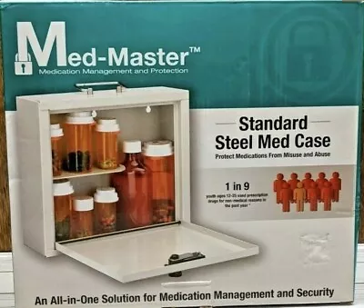 Steel Medication Case-Locking Cabinet Security Mounts New • $39.99