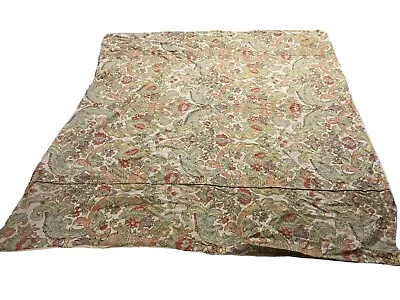 Pottery Barn Simone Floral Palampore Duvet Cover Rust Queen Full Cotton Linen • $79.50